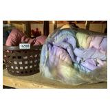 Sleeping bag, linens, more