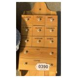 Wooden Spices organizer
