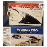 Waffle maker and power knife (NIB)