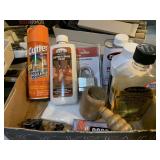 Bug spray, break fluid, pad lock and more