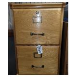 (2) Wood 2-drawer file cabinets
