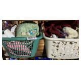 Linens, baskets, more