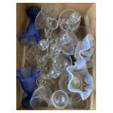 Glass candle holders, glasses and more