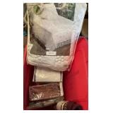 King size bedding and small rug