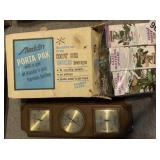 Glass watering sphere, Thermos, thermometer and