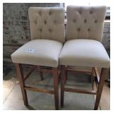 (2) upholstered bar stools
