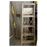 Ladder, sledgehammer, crowbar, more