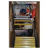 DVDs, CDs and cassette tapes