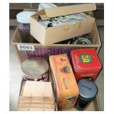 Rival electric knife, storage jars and tins
