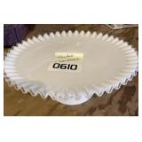 13' Silvercrest cake plate, Fenton