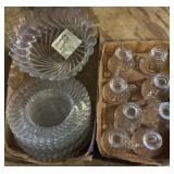 Fostoria Colonial (8) plates, (8) cups, bowl