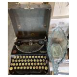 Vintage Remington Portable typewriter, candy dish