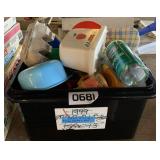 Sterlite tote and misc childrens kitchen items