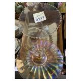 Candle wick cake and server dishes