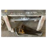 Sawhorses, saws