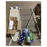 Swiffer extra large, ironing board, shoe rack
