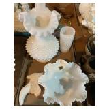 Fenton Hobnail bowl, vase and more