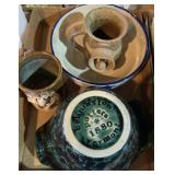Pottery bowls & cups