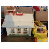 Fisher Price school bus and school house