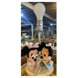 Disney lamp, (4) Disney lithographs