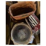 (2) Longaberger baskets, liner