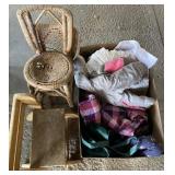 Children's coats, chairs