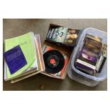 Cassette tapes, 45s, song books and more