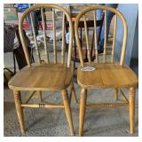 (2) childrens wooden chairs