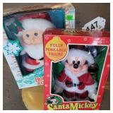Cabbage Patch Kids Santa doll and Santa Mickey