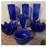 Cobalt blue glassware