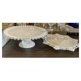 (2) Fenton platters