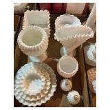 (8) Fenton Hobnail ashtrays, bowls & more