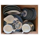 Blue Willow dish set, 50 pc