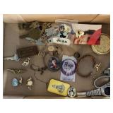 Misc pins, watches, bracelets and more