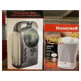 Honeywell heater and rechargeable radio