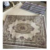 Rugs, runner 44', fringed, medallion 5 ft
