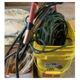 Extension cord, jumper cables, string and more