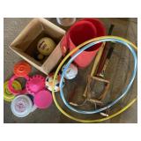 Outdoor play equipment, pogo stick, more