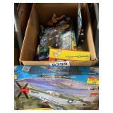 Star Trek figurines, toy tanker truck, legos and