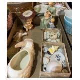 Mini tea sets and misc figurines