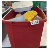 Sterilite 30 Gal tote and misc kitchen supplies