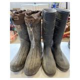 (2) Rain boots (sz. 12)