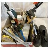 Mens over shoe boots, sprinkler, hardware and