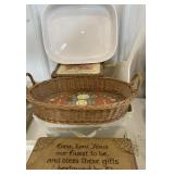 Basket, crate, baking dish and more