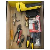 Flashlight, tools, more