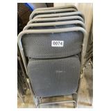 (6) padded folding chairs