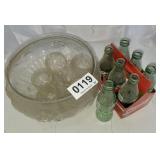 Punch bowl with cups(8) and Ohio State Coca-Cola