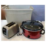 Crockpot slow cooker , toaster, tote