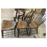 (3) wooden chairs