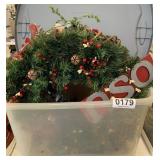 (3) wreaths and small Christmas tree